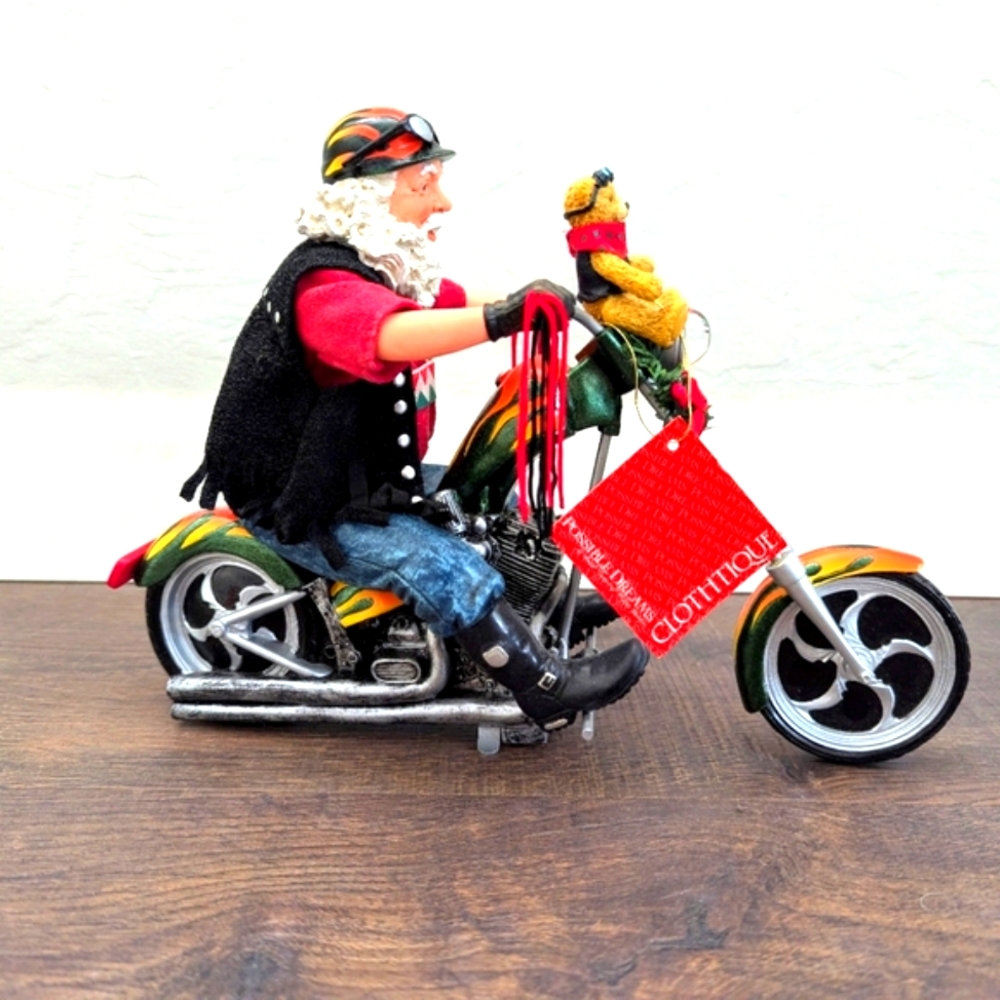 Possible Dreams Clothtique On The Road Biker Santa